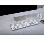 CHERRY KW 9100 SLIM FOR MAC clavier Universel USB + Bluetooth QWERTY Nordique Argent