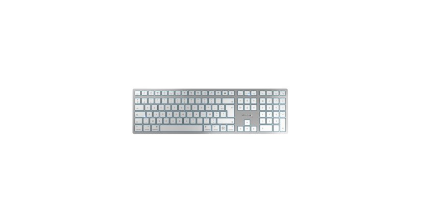 CHERRY KW 9100 SLIM FOR MAC clavier Universel USB + Bluetooth AZERTY Français Argent