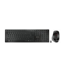 CHERRY DW 9500 SLIM clavier Souris incluse Universel RF sans fil + Bluetooth AZERTY Français Noir, Gris