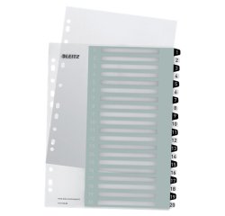 Intercalaires en plastique WOW, numéroté, 1-20