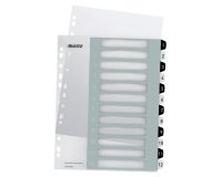 Intercalaires en plastique WOW, numéroté, 1-12