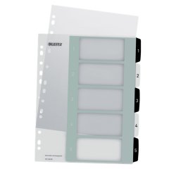 Intercalaires en plastique WOW, numéroté, 1-5
