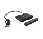 Lindy 43359 base de conexión para disco duro USB 3.2 Gen 2 (3.1 Gen 2) Type-C Negro