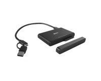 Lindy 43359 base de conexión para disco duro USB 3.2 Gen 2 (3.1 Gen 2) Type-C Negro