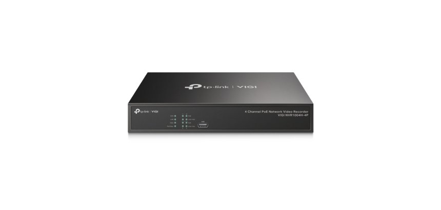 TP-Link VIGI NVR1004H-4P Enregistreur vidéo sur réseau Noir