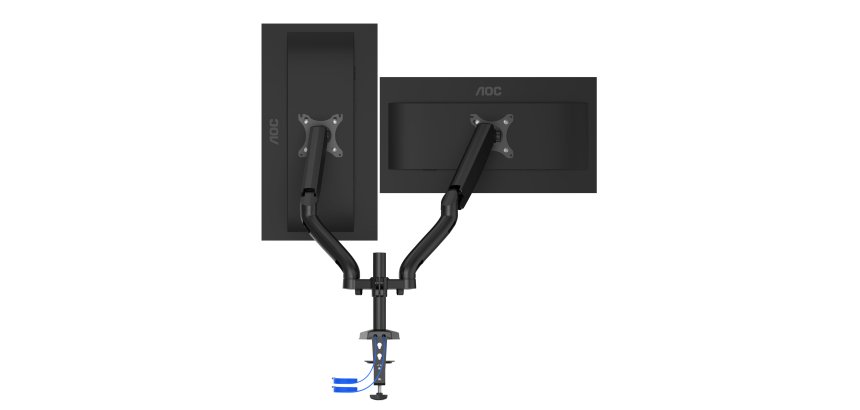 AOC AD110DX support d'écran plat pour bureau 81,3 cm (32") Noir