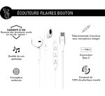 Oreillette et Kit mains-libres Force Play Force Play Kit piéton Bouton USB C Blanc