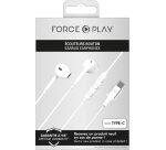 Oreillette et Kit mains-libres Force Play Force Play Kit piéton Bouton USB C Blanc