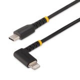 StarTech.com 1m Duurzame USB-C naar Lightning Kabel - USB 2.0 naar Lightning Laadkabel met Rechtse Hoek - Fast Charge en Sync USB-C Lightningkabel - Apple MFi Certified iPhone Lader