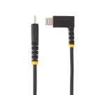 StarTech.com Câble USB-C vers Lightning de 1m - Cordon de Charge/Syncronisation USB Type-C vers Lightning en Fibre Aramide à Angle Droit - Chargeur USB C à Lightning - Certifié Apple Mfi - Câble USB C vers Iphone