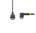 StarTech.com Câble USB-C vers Lightning de 1m - Cordon de Charge/Syncronisation USB Type-C vers Lightning en Fibre Aramide à Angle Droit - Chargeur USB C à Lightning - Certifié Apple Mfi - Câble USB C vers Iphone