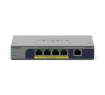 NETGEAR GS105PP Non-géré Gigabit Ethernet (10/100/1000) Connexion Ethernet, supportant l'alimentation via ce port (PoE) Montage sur le bureau ou sur le mur Gris