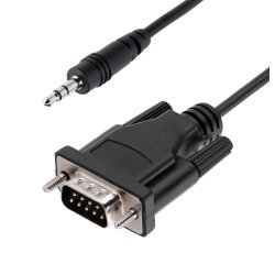 StarTech.com Câble Série DB9 vers 3.5mm de 1m - Câble RS232 DB9 Mâle à 3.5mm - Adaptateur Série DB9 à 3.5mm pour le Calibrage de Projecteurs, d'Enseignes Numériques et de Téléviseurs via une Prise Audio