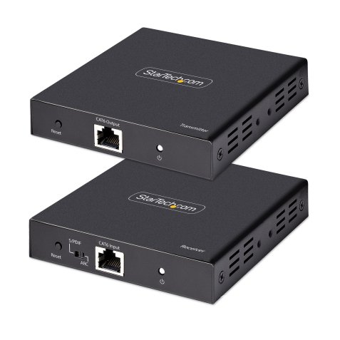 StarTech.com Extensor Alargador HDMI 4K por Cable CAT5/CAT6 Ethernet - Extensor de Vídeo 4K 60Hz HDR hasta 70m - Salida de Audio S/PDIF - Juego Kit de Transmisor y Receptor HDMI