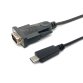 Equip USB-C to Serial (DB9) Cable, M/M, 1.5m