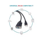 Equip USB-A to Serial (DB9) Cable, M/M 1.5m