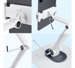 StarTech.com Support de Tablettes Réglable pour Bureau - Support Mural - Capacité 1kg - Support Universel Ergonomique et Articulé pour Tablettes - Support Tablette sur Pied Pivotant/Rotatif