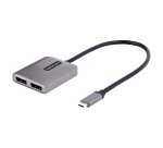 StarTech.com Hub USB-C MST à 2 ports - Adaptateur Multi-Moniteur USB Type-C vers 2x DisplayPort pour Ordinateur Portable - Dual-DP jusqu'à 4K 60Hz avec DP 1.4 Alt Mode & DSC - HDR - Câble de 30 cm - Windows Uniquement