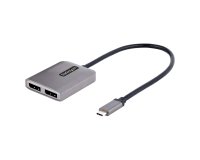 StarTech.com Hub USB-C MST à 2 ports - Adaptateur Multi-Moniteur USB Type-C vers 2x DisplayPort pour Ordinateur Portable - Dual-DP jusqu'à 4K 60Hz avec DP 1.4 Alt Mode & DSC - HDR - Câble de 30 cm - Windows Uniquement
