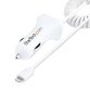 StarTech.com Cargador de Coche con Cable Rizado Lightning, Cable de 1m Rizado Lightning 12W Blanco, Cable Adaptador Cargador de Coche de 2 Puertos para iPhone y Tablet, Cargador 2x USB