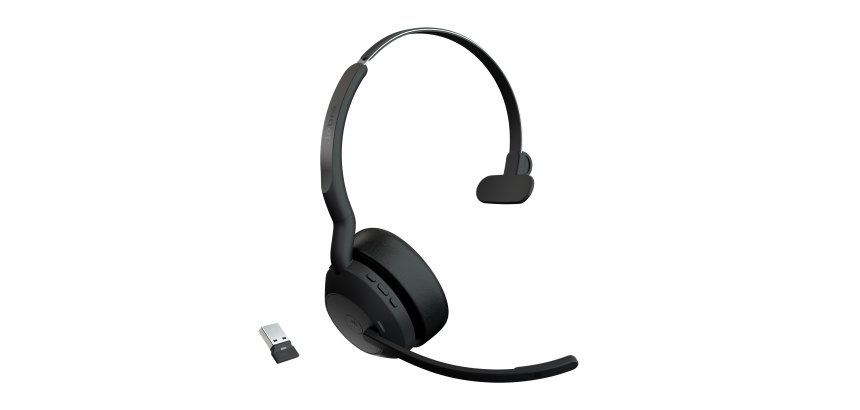 Jabra Evolve2 55 Casque Sans fil Arceau Bureau/Centre d'appels USB Type-C Bluetooth Socle de chargement Noir