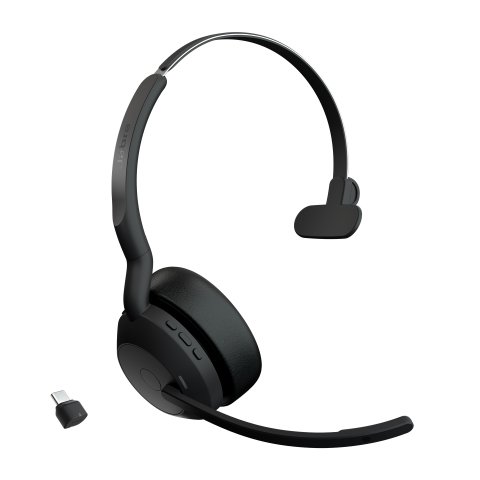 Jabra Evolve2 55 Auriculares Inalámbrico Diadema Oficina/Centro de llamadas USB Tipo C Bluetooth Base de carga
