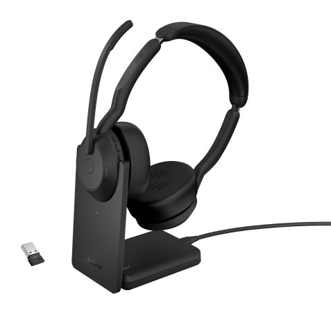 Jabra 25599-989-989 auricular y casco Auriculares Inalámbrico y alámbrico Diadema Oficina/Centro de llamadas Bluetooth Base de carga Negro