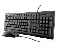 Trust Primo clavier Souris incluse Bureau USB AZERTY Français Noir