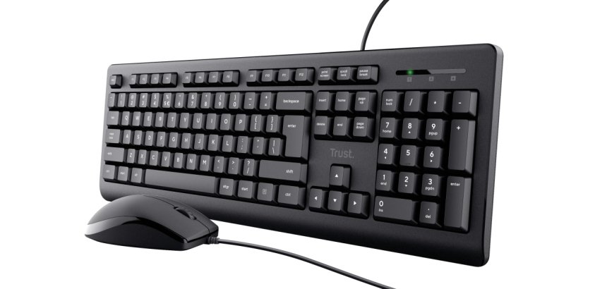 Trust Primo clavier Souris incluse Bureau USB AZERTY Français Noir