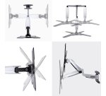 Soporte VESA de Pared para TV de 23 a 55 Pulgadas - Soporte Mural VESA - Ajustable con Movimiento Total - Brazo Colgador para Televisor - 30kg - Inclinación - Giro