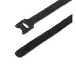 StarTech.com Attaches de Câbles Auto-Agrippantes de 15cm - Lot de 50 - Noir - Attache Câble Adhésif Réutilisable - Bande Auto-Agrippante pour Cable Management - Réglables et Flexibles - Serre-Câble Adhésif