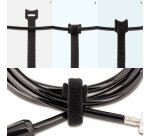 StarTech.com Attaches de Câbles Auto-Agrippantes de 15cm - Lot de 50 - Noir - Attache Câble Adhésif Réutilisable - Bande Auto-Agrippante pour Cable Management - Réglables et Flexibles - Serre-Câble Adhésif