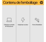 HP 15-fc0150nf AMD Ryzen™ 5 7520U Ordinateur portable 39,6 cm (15.6") Full HD 16 Go LPDDR5-SDRAM 1 To SSD Wi-Fi 6 (802.11ax) Windows 11 Home Argent