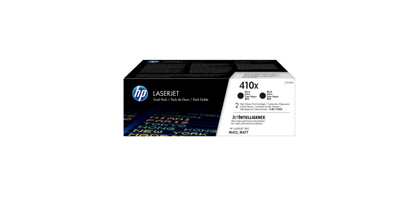 HP Confezione da 2 cartucce toner nero originale ad alta capacità LaserJet 410X