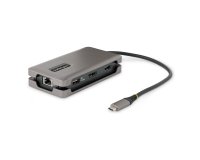 StarTech.com Adaptador Multipuertos USB-C - HDMI/DP 4K a 60Hz - Hub Ladrón USB de 3 Puertos - Power Delivery de Paso de 100W - GbE - Docking Station USB Tipo C de Viajes - Cable de 30cm