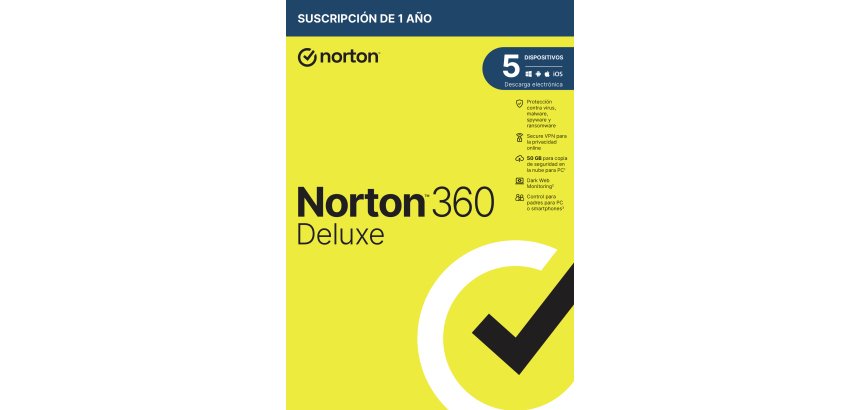 Norton 360 Deluxe Seguridad de antivirus Base Español 1 licencia(s) 1 año(s)