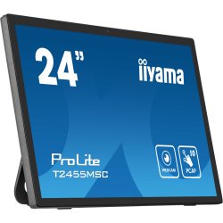 iiyama T2455MSC-B1 Écran d'affichage dynamique Écran plat de signalisation numérique 61 cm (24") LED 400 cd/m² Full HD Noir Écran tactile