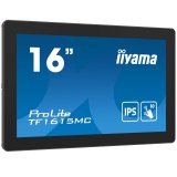 iiyama ProLite TF1615MC-B1 écran plat de PC 39,6 cm (15.6") 1920 x 1080 pixels Full HD Écran tactile Noir