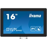 iiyama ProLite TF1615MC-B1 computer monitor 39,6 cm (15.6") 1920 x 1080 Pixels Full HD Touchscreen Zwart