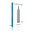 AISENS USB-C dock 5 en 1, USB-C a 1xHDMI, 1xRJ45, 2xUSB, 1xPD, Gris, 15 cm