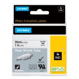 DYMO Rhino Industrielles Gaines thermorétractables autocollantes | 24 mm x 1,5 m | impression en noir sur fond blanc