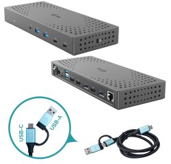 i-tec USB 3.0 / USB-C / Thunderbolt, 3x 4K Docking Station Gen 2 + Power Delivery 100W