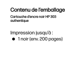 HP Cartouche d’encre noir 303 authentique