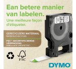 DYMO originele D1 Duurzame polyester labels | Zwarte Tekst op Wit Label | 12 mm x 5,5 m | zelfklevende etiketten voor de LabelManager labelprinter | gemaakt in Europa
