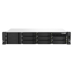 QNAP TS-873AEU-4G serveur de stockage NAS Rack (2 U) Ryzen Embedded V1500B 4 Go DDR4 0 To QuTS hero Noir