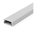 StarTech.com Solida canalina per la gestione dei cavi con coperchio, 38mm L x 16mm H - 2m L, canale singolo in PVC per rete/cavo di alimentazione, nascondiglio per cavi a parete, massimo 30 cavi, omologati UL