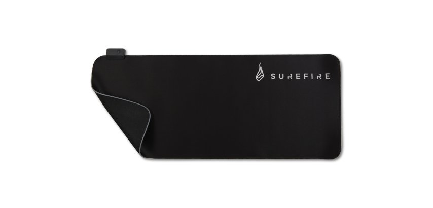 SureFire Silent Flight RGB-680 Tappetino per mouse per gioco da computer Nero