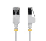 StarTech.com 15cm White Ultra Slim Cat6A Ethernet Cable, 10 Pack, Snagless, FTP, Pure Bare Copper Wire, 34AWG Ultra Slim RJ45 Network Patch Cord, Individually Tested