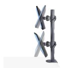 StarTech.com Desk Mount For 2x Vertically Stacked Monitors, Dual 49", Total 70lb (32kg), C-Clamp, Quick-Release VESA System, Widescreen 16:9/Ultrawide 32:9, TAA
