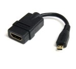 StarTech.com Câble adaptateur HDMI haute vitesse de 12cm - HDMI vers Micro HDMI - F/M - Noir
